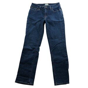 L.L.Bean Women Jeans Size 4 Favorite Fit Straight Leg Blue Denim Casual Mid Rise